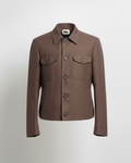 The Mercer Jacket in Linen - For Her - Chocolate Brown