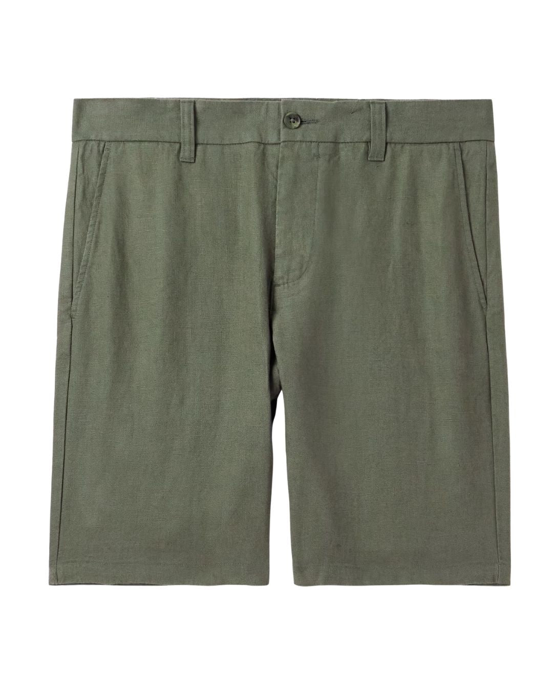 Green shorts on a white background