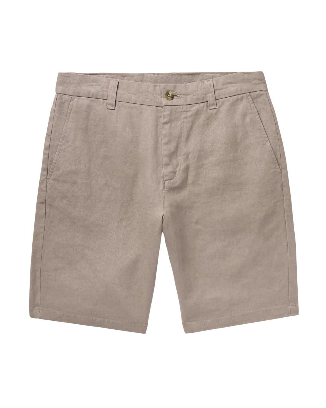 Beige shorts on a white background
