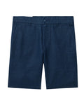 Navy blue shorts on a white background