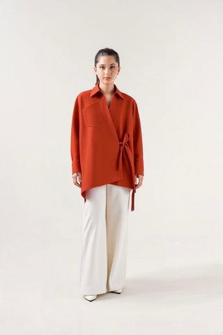 The “Afterglow” Top - Coral Glow