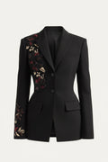 The Noir Fleur Blazer in Wool