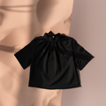 black linen blouse