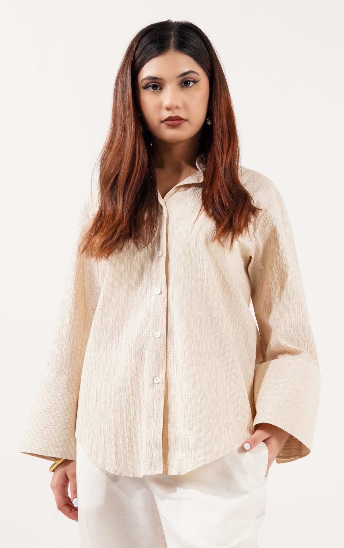 “Not so Vanilla” Seersucker Button Down
