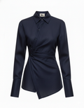 confession 2.0 shirt in midnight blue linen ishq e amore 