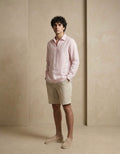 portofino linen shirt baby pink ishq e amore mens 
